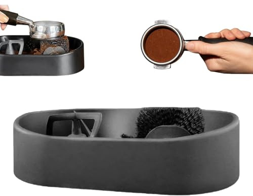 Siebträger Reiniger Elektrisch, Siebträger Reinigung, Automatischer Kaffeesiebträger Mit Waschbürste & Tablett, Espressomaschinen Reinigungsset Siebträgers Zubehör Portafilter Cleaner, Für 51/53/58mm