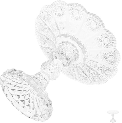 LOPUNER Présentoir à Amuse-Bouche en Verre, Assiette de Service et Coupe à Fruits Secs pour Vaisselle d'Hôtel et Réception