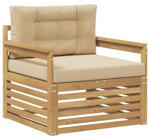 vidaXL Outdoor-Sofa Polyester Weiß, Gartenmöbel, modernes Outdoor-Sofa, modulare Lounge, Elegante Terrassen-Sitze