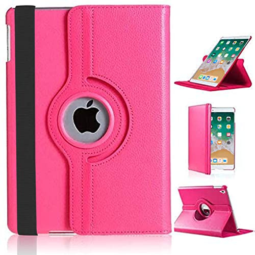 For iPad Air 9.7 Pro 9.7 Air 2 5th 6th Gen 2017/18 Case 360 Rotating Stand | For iPad Air 9.7 inch Case, Multi-Angle Viewing, Auto Wake/Sleep, Smart Folio Kids Protective Cover, PINK