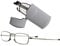 eye-spec Folding Reading Glasses with Grey Pocket Sized Case | Compact Foldable Design for Men and Women - Available in 7 Colours, 9 Lens Strengths (2.5)