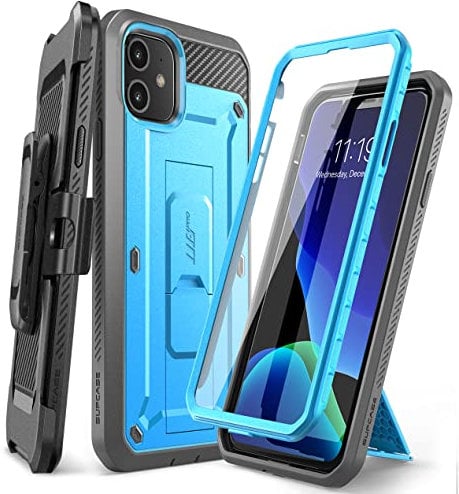 SUPCASE Unicorn Beetle Pro Full-Body Rugged Holster Case for 6.1-Inch iPhone 11 (2019 Release), Blue