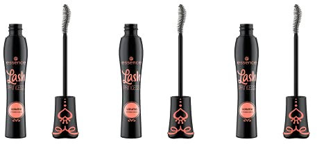 essence Lash PRINCESS volume mascara, Schwarz, volumengebend, schwunggebend, definierend, verlängernd, vegan, ohne Mikroplastikpartikel, Nanopartikel frei, ohne Parfüm, 3er Pack (3x12ml)
