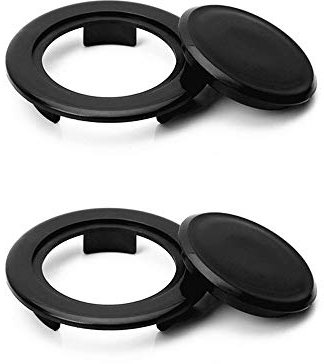 WACH AUF 2 Stück Terrassentisch-Regenschirm-Loch-Ring-Abdeckung, Tischschirm-Lochring und Kappen-Set, Outdoor-Terrasse, Tischlochabdeckung für 4,1 cm Schirmstangen (schwarz), black, 2 inches