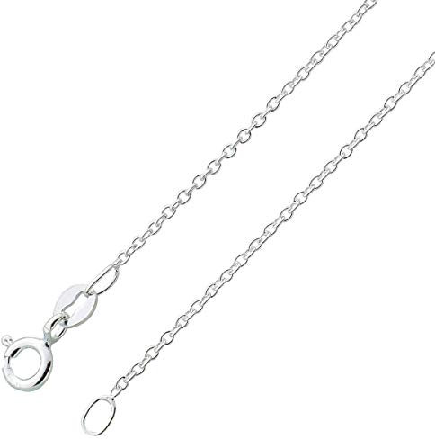 Ch.Abramowicz UNO A ERRE Erbskette Rollokette Silberkette Halskette Silbercollier 1mm Sterling Silber 925 massiv poliert 36