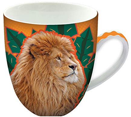Animug - Lion from Deluxebase. 450ml Large Ceramic Mug. Lion Mugs That are Great additions as Large Coffee Mugs or as a Gift for Big cat Lovers.