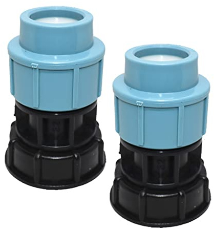 Vokenforu IBC Tank Connector, s60x6 Thread Tank Adapter, Water Butt, Plastic Garden Hose Adapter Fittings Tools (Straight 32mm)