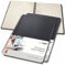 SIGEL CO840/3 Premium Spiralblock A4, kariert, schwarz, 80 Blatt, 3er Pack, sehr stabiler Hardcover-Einband, mit versetzbarem Register, Einsteckfach, aus nachhaltigem Papier, Conceptum