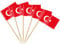 AhfuLife 100/200 Stück Cocktail Stick Flaggen, Zahnstocher Flagge für Sandwich Lebensmittel Cupcake Toppers Cocktail Obst Geschirr Party Supplies Pub Decor (200 Stück, Türkische Zahnstocher Flagge)