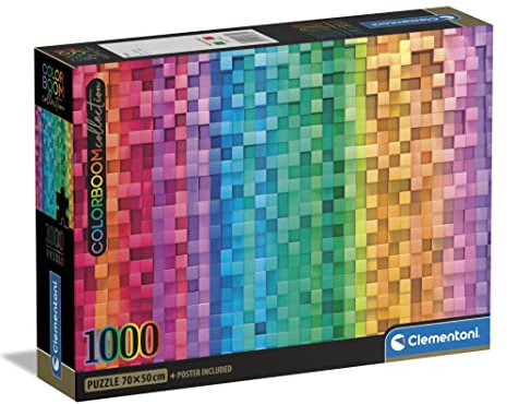 Clementoni - 39782 - ColorBoom Collection - Pixel - 1000 Teile - Puzzle für Erwachsene, Puzzle Farben, Puzzle Gradient, Made in Italy