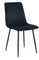 Esszimmerstuhl Schwarz - Samt - Metallbein - Wohnzimmersessel - Samt Sessel Stuhl - Edelstahl Küchenstuhl Schwarze Metallbeine - Polyester Stuhl