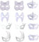 12 Stück Party Weiße Maske, Maskerade Halbmaske, Papier Zum Bemalen, DIY Weißes Papier, DIY Maskenball Party Maske, Geeignet für Halloween Karneval Cosplay Handgemalte Design