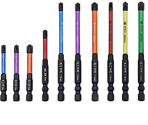Jeu d'embouts de tournevis magnétiques, embouts de tournevis cruciformes à fente spéciale, électricien Fph Fpz 65-110 mm pour disjoncteurs de douilles
