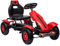 HOMCOM Children Pedal Go Kart, Kids Ride On Racer with Adjustable Seat, Inflatable Rubber Tyres, Handbrake, for Ages 5-12 Years - Red