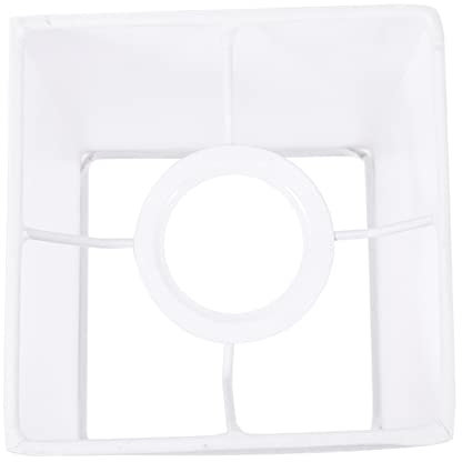 Uonlytech Pantalla de Lámpara Cuadrada de Blanca Accesorio Decorativo para Lámparas de Techo y Pared Difusor de Luz Calido y Natural