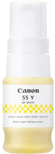 Canon GI-55Y Original Tintenflasche Gelb (6291C001AA) – Bis zu 3.000 Seiten, kompatibel mit Canon Maxify GX1050, GX2050 – Hochwertige Nachfüll-Tinte für MegaTank Drucker
