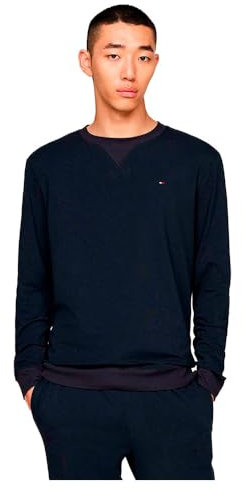 Tommy Hilfiger Uomo Felpa Track Top Senza Cappuccio, Blu (Desert Sky), L