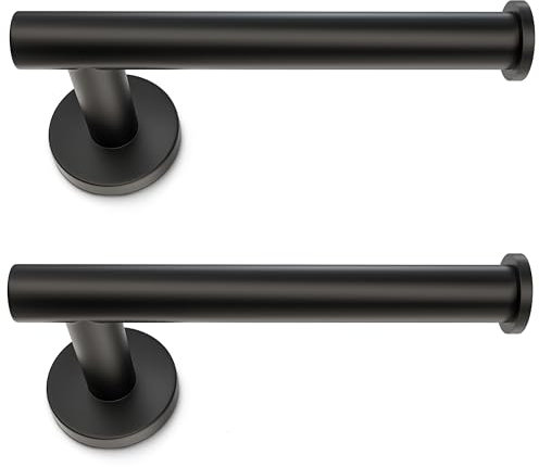 Portarotolo per carta igienica, montaggio a parete, in acciaio inox, antiruggine, per bagno, tappo anti-rotazione, adatto per rotoli Jumbo, installazione verticale/orizzontale, moderno e resistente