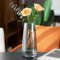 Glas-Blumenvase, dicke Glas-Mittelstücke, moderne Heimdekoration, Blumenarrangement, Vase für Muttertag, Hochzeit, Empfang, Einweihungsparty, Geschenke