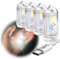 Mini lampe torche LED, rechargeable, étanche, porte-clés EDC pour camping, petite lampe torche magnétique portable (4 pièces, blanc)