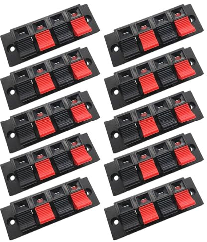 Uonlytech Scatola Da 10 Pezzi Clip audio cable clips Connessione altoparlante connettore dell'altoparlante Connettore per altoparlante a 4 posizioni accessorio connettore altoparlante