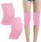 BNPHSIN 1 paio di ginocchiere elastiche per danza, traspiranti, ginocchiere protettive, rosa, morbide, traspiranti, per danza, pallavolo, calcio, yoga, tennis, ciclismo, jogging