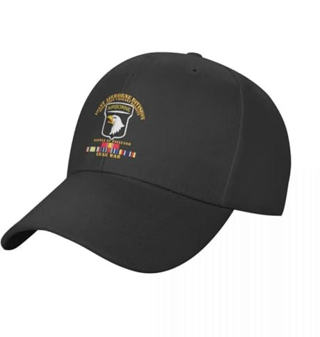 CWCMZDH Baseballmützen Baseball Kappe 101st Airborne Div w Iraq SVC - Fallujah Baseball Cap Golf Neu im Hut Bommelmütze Partymütze Junge Kind Damen