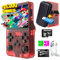 SVP Formats R36S Consola retro portátil 128 GB con +25.000 Juegos +26 Emuladores PS1, PSP, N64, NDS, SuperN, GameB, GBA - Linux IPS 3.5 Consola de videojuegos portátil (Rojo t., 128 GB (25K juegos))