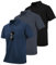 zitysport 3er Pack Poloshirts Herren Kurzarm Golf Polohemd Schnelltrocknend Atmungsaktives Herren Regular Fit Shirts Work Polo Shirts Männer Sommer Sport Tshirt Männer(Schwarz Grau Marineblau 2XL)