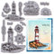 GLOBLELAND See Leuchtturm Stempel 8.7X7 Gummi Anker Und Segelboot EVA Stempel Prägestempel Siegelstempel Aus Gummi Für DIY Scrapbooking Und Kartenherstellung Papierbasteldekor