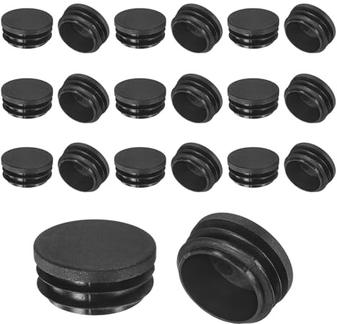 M METERXITY Round Plastic Hole Plugs 1.57 (40mm) OD Tubing End Caps 20pcs | For 38mm ID Round Tube,for Patio/Chairs/Fences,Metal Tubing Leg Cap,Furniture Pipe Insert Sliders Glides