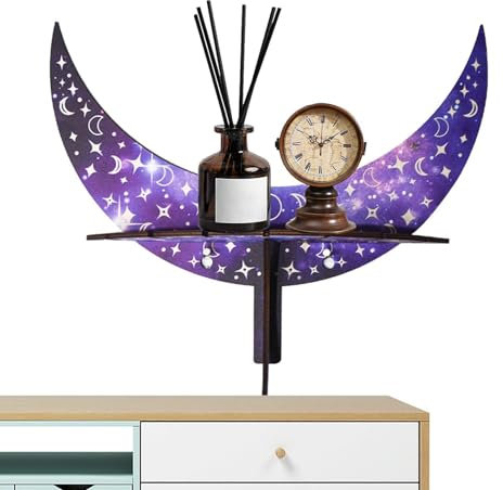 Étagère demi-lune - étagère en , flottante | Étagère de lune réutilisable, résistante - résistante, étagère murale en , pendentif lune