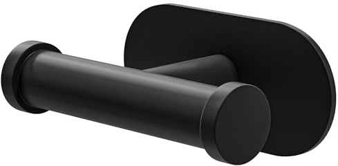 Amig - Selbstklebender Handtuchhaken Mod. Ea-5 | Handtuchhaken Klebebefestigung ohne Schrauben | 100 x 65 x 45 mm | Edelstahl | Matt Schwarz