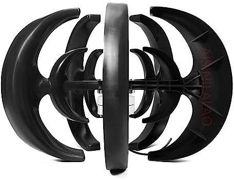 JNPGVTCD Generatore Eolico ad ASSE Verticale 12V 24V 48V 1200W Lanterna, con regolatore, generatore di Corrente a 5 Pale per Barche, terrazze, cabine