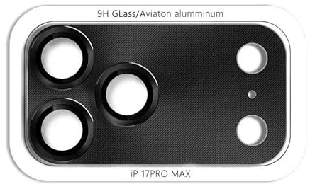 fonefunshop Rear Camera Glass Protector Compatible With iPhone 17 Pro Black
