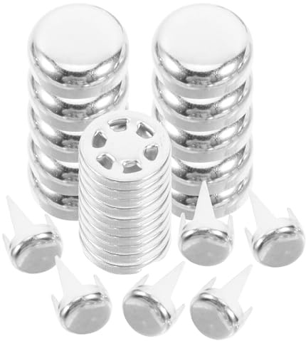 Hemobllo 50 Stück Ersatzknöpfe Baseballkappe Metall 25mm Rund für Reparatur Bastelarbeiten Allgemein Kompatibel mit Schirmmützen Stabile Befestigung Langlebig und Ausbleichfest