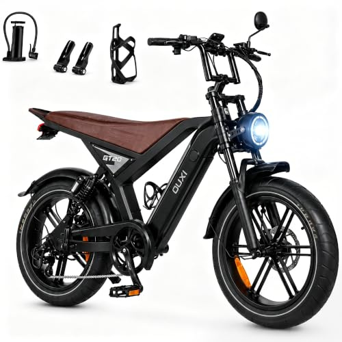 E Bike Herren, 24/20 Zoll All-Terrain Fat Reifen Elektrofahrrad mit 250W 100NM Motor, 48V 15AH/20AH abnehmbare Batterie, 100KM Reichweite, Vollgefedert, Shimano 7-Gang