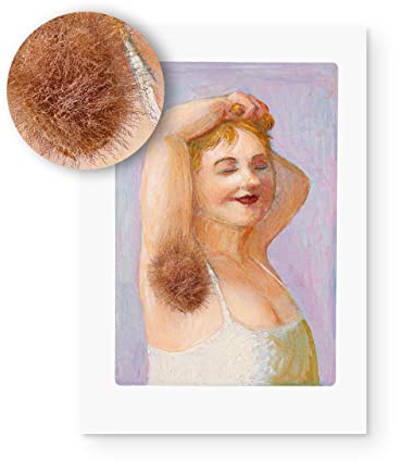 Inkognito Plüsch Postkarte, Anlass: ''flauschig'' im Motiv: ''Plüschkarte Junge Angestellte'', Künstler/Künstlerin: ''Michael Sowa'' Art-Nr.: 5359, aufgelegt vom Berliner Verlag