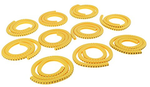 1000x Cable and Wire Tie Label Markers Organizer Tag Management Number 0-9 Suitable for Wire 0.5mm²~6mm² - 2.5mm² EC-1