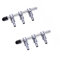 QMseller 2pcs 3- Way Aquarium Chrome Metal Gang Manifold Air Line Control Valve Air Tap Air Splitter