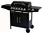 Barbacoa de gas 6+1 compactos con una potencia de 17,9 kW,mesas grandes y vehículos de acero