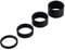 Dilwe Bicycle Stem Headset Spacer Headset Aluminum Alloy 28.6mm Bicycle Front Stem Fork Washer Set for MTB Bike Road Bikes, 4Pcs/Set 5mm/10mm/15mm/20mm