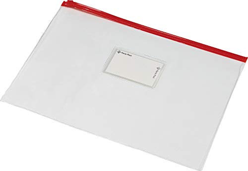 Dokumententasche/Geldtasche A4 mit Reißverschluß bis 120 Blatt (rot, A4)