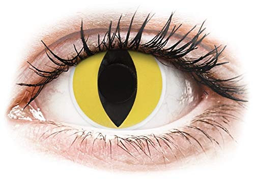 Crazy Lens for your wild fantasies Cosmetic Coloured Lenses Modell: Cat's Eye Stärke: -0.00 2 Stück Loft Contact Lenses - Halloween oder für Fasching Karneval Kontaktlinsen