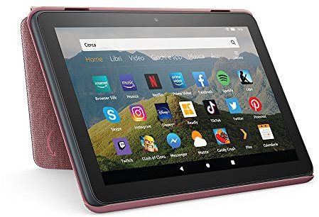Custodia per tablet Amazon Fire HD 8 (compatibile con dispositivi di 10ª generazione, modello 2020), malva
