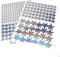 309 Sterne Aufkleber Set Sticker Deko Folie selbstklebend Glitter Hologramm Oilslick Bastelmaterial zum Basteln (Flakes Silber K016)