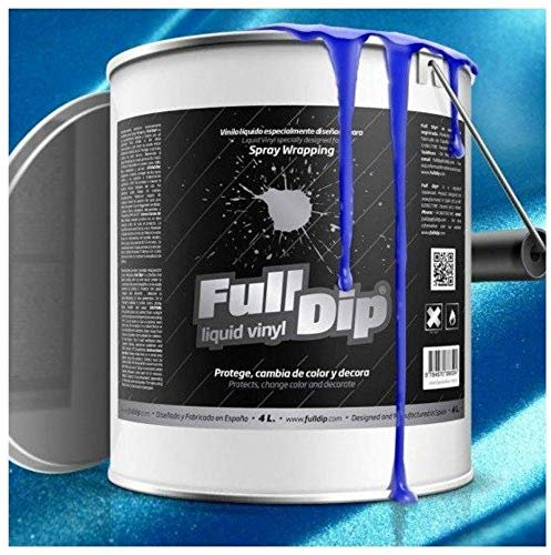 AutoFullCar - Vinilo líquido Full Dip - Azul Metalizado - Formato Bote 4 litros - Listo para Aplicar