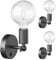 ledscom.de 3 Stück Vintage E27 Wand-Leuchte FETRO mit Schalter, schwarz, schwenkbar, inkl. E27 Lampe (warmweiß, 7,123W, 838lm)