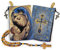 TREE OF LIFE REV. 22:14 Rosenkranz aus Olivenholz mit katholischem Seil aus Israel, mit 10.2 x 15.2 cm gewebter Tasche, Ikonen-Reisetasche, religiöse katholische Geschenk-Set