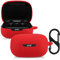 kwmobile Carcasa Compatible con JBL Live Pro Plus Funda - Funda de Silicona antigolpes con mosquetón - Rojo